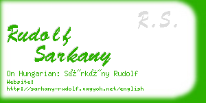 rudolf sarkany business card